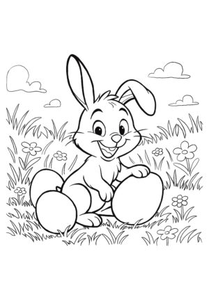 Ausmalbild Osterhase