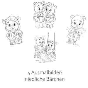 Titelbild Ausmalbilder Bärchen