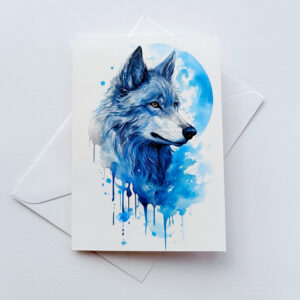 Grußkarte Wolf