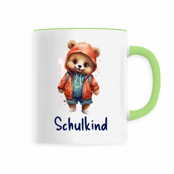 Keramik-Becher mit handgemaltem Bärenmotiv