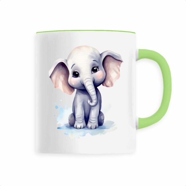 Keramik-Becher mit niedlichem Elefantenmotiv