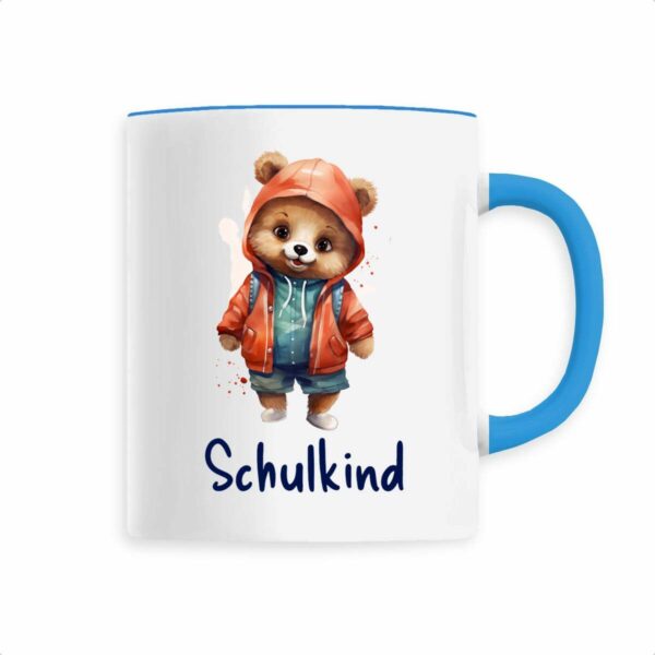Keramik-Becher mit handgemaltem Bärenmotiv