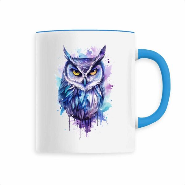 Keramik-Becher mit handgemalter mystischer Eule