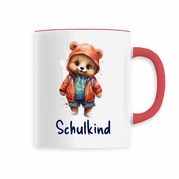 Keramik-Becher mit handgemaltem Bärenmotiv