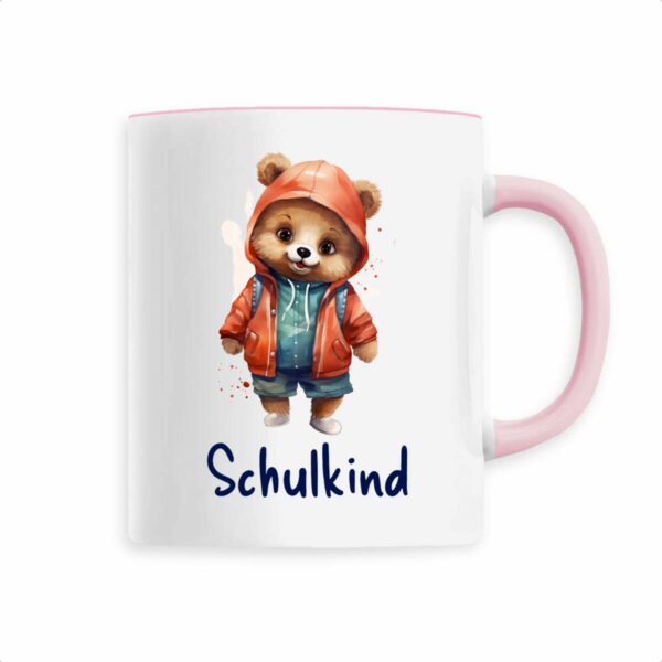 Keramik-Becher mit handgemaltem Bärenmotiv