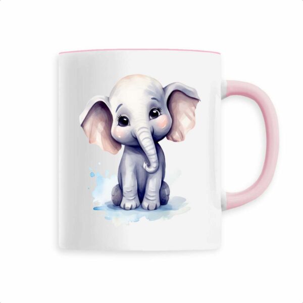 Keramik-Becher mit niedlichem Elefantenmotiv