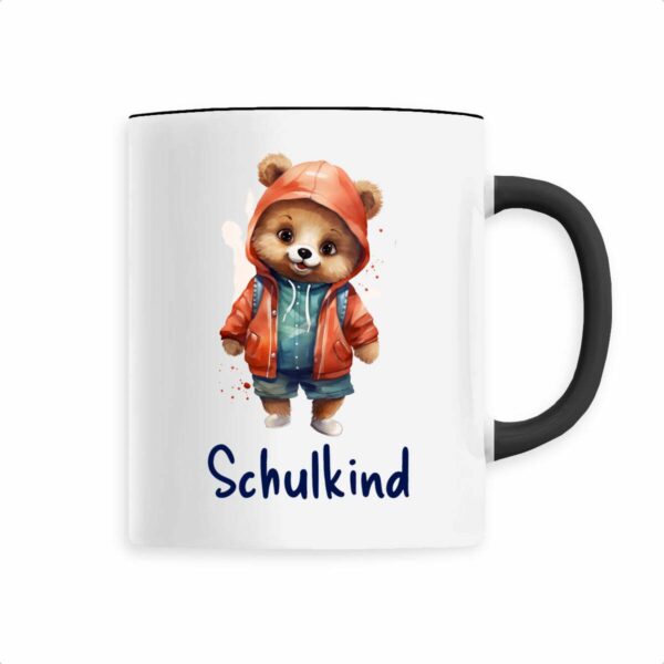 Keramik-Becher mit handgemaltem Bärenmotiv
