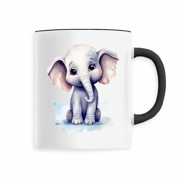 Keramik-Becher mit niedlichem Elefantenmotiv