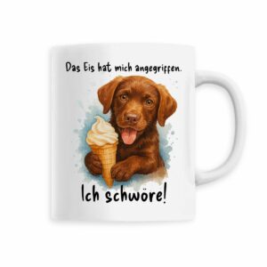Keramik-Becher mit handgemaltem Labrador-Motiv