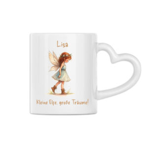 Tasse mit Aquarellbild "Elfe"