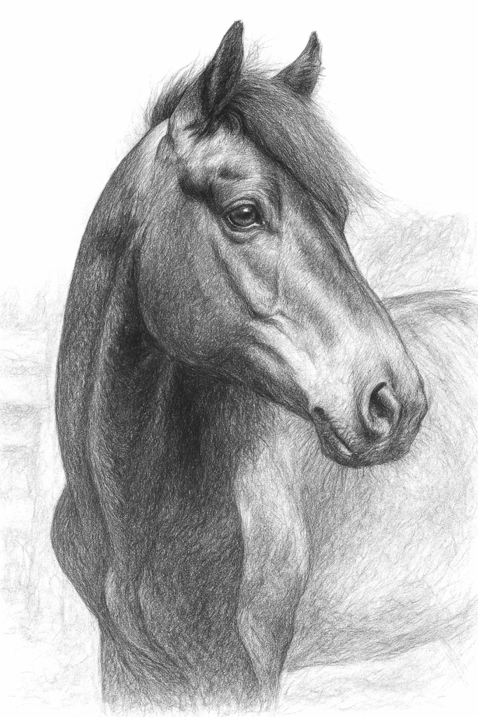 Bleistiftzeichnung Baby Seven